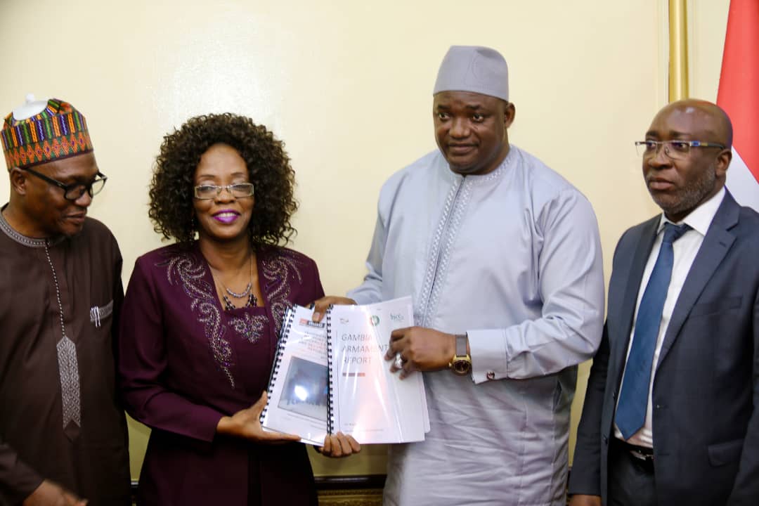President Barrow Receives ECOWAS Report on Weapons Assessment in The Gambia