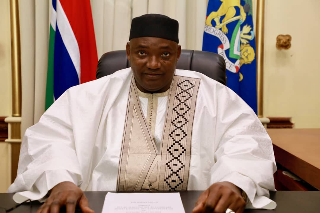 President Barrow delivering his 2018 End of Year Message