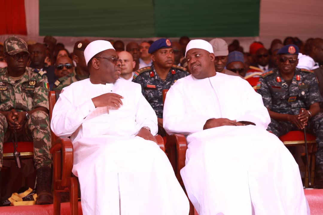 President Adama Barrow and his Senegalese counterpart President Macky Sall grace the groundbreaking inauguration ceremony of the Senegambia bridge happening now in Farafenni. 