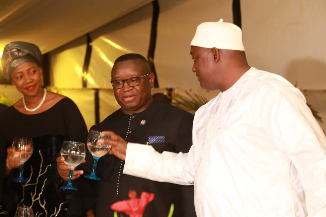 President Barrow Tuesday evening hosted a state banquet in honour of his visiting Sierra Leonean counterpart Julius Maada Bio and First Lady Bio