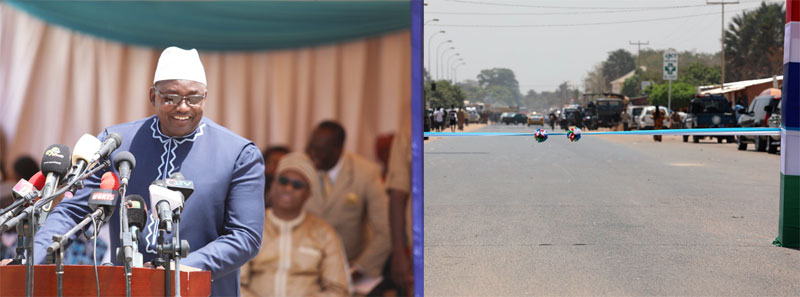 "The completion of the Sukuta-Jambanjally dual carriageway is an important milestone in the infrastructural development of The Gambia, in particular, Kombo North and Kombo South" - says President Barrow in his inaugural statement of the road on Saturday
